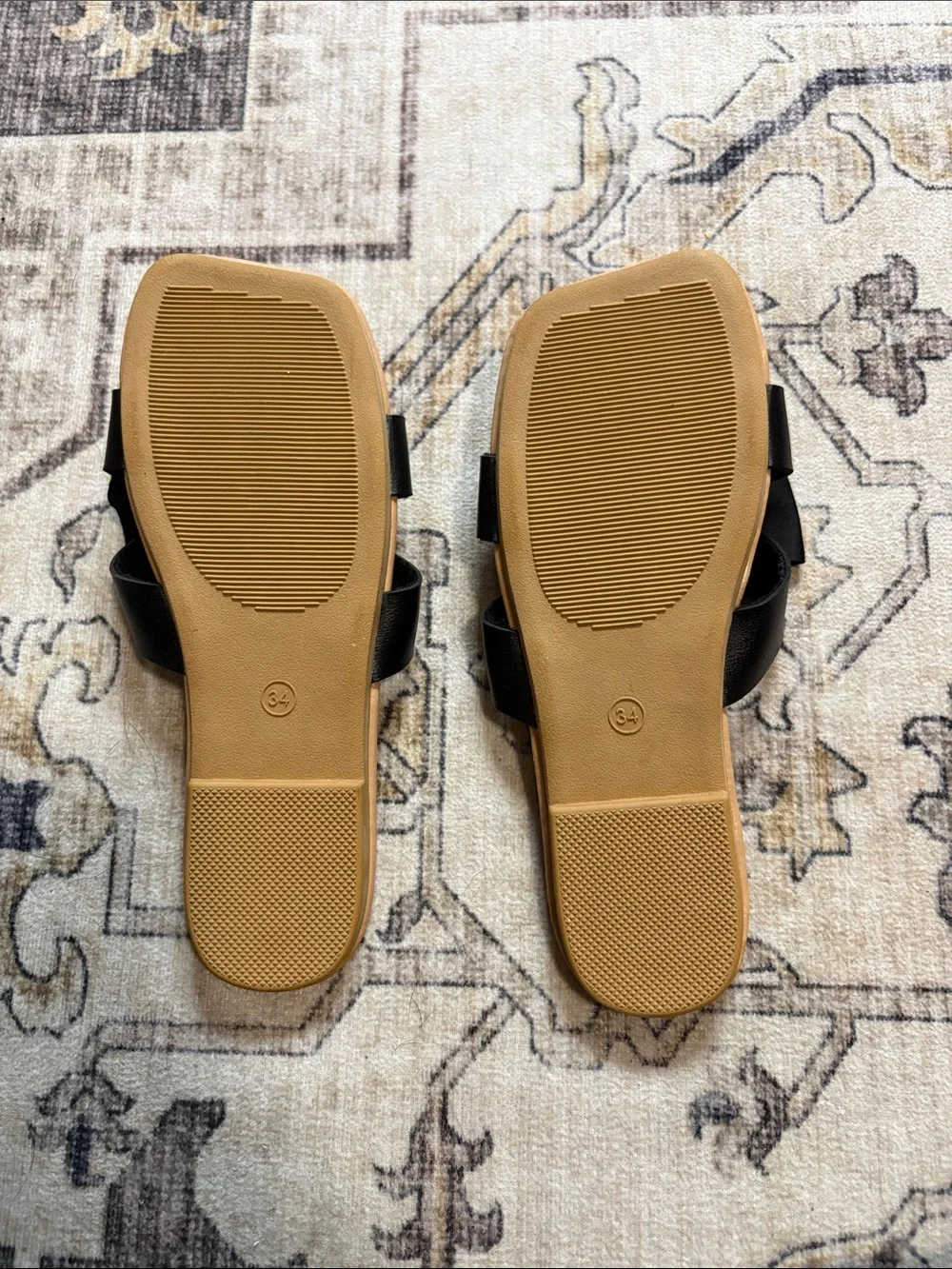 Black Bow Slide Sandals for Girls